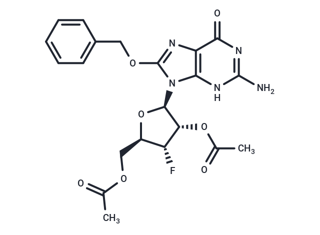 2',3'-Di-O-acetyl-8-benzyloxy-3'-deoxy-3'-fluoroguanosine