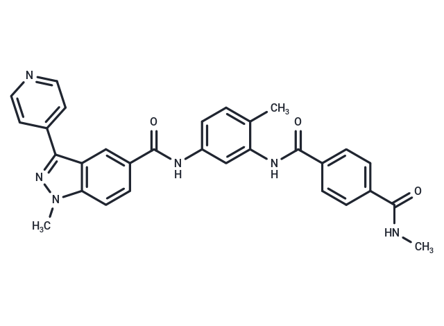 N-Methyl-N′-[2-methyl-5-[[[1-methyl-3-(pyridin-4-yl)-1H-indazol-5-yl]carbonyl]amino]phenyl]terephthalamide