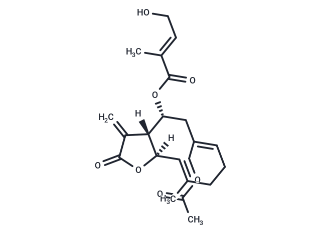 8beta-(4-Hydroxytigloyloxy)ovatifolin