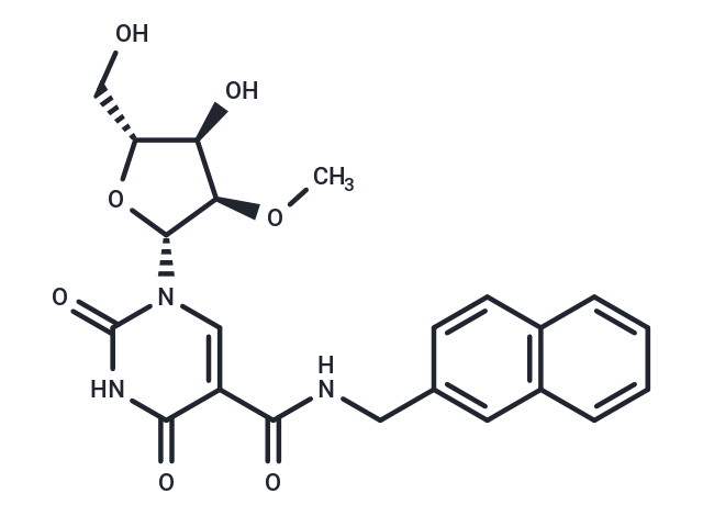 5-Naphthyl-beta-methylaminocarbony-2'-O-methyl-uridine
