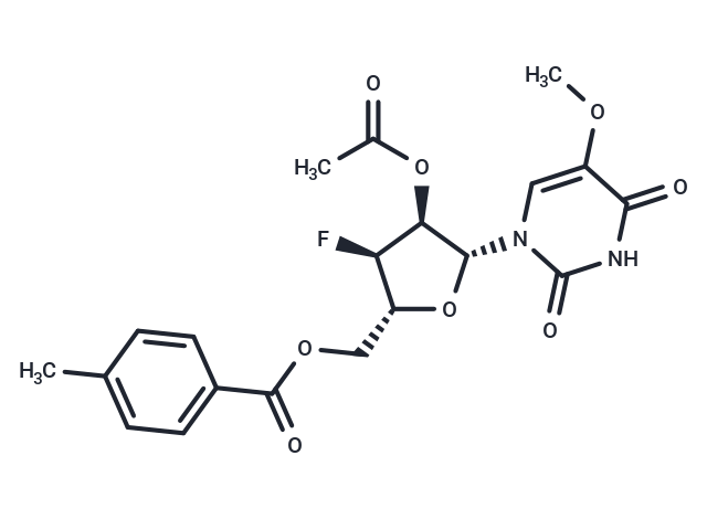 2'-O-Acetyl-5'-O-(p-toluoyl)-3'-deoxy-3'-fluoro-5-methoxyluridine