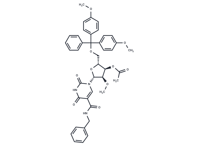 5-Benzylaminocarbony-3'-O-Ac-2'-O-Me-5'-O-DMT-uridine