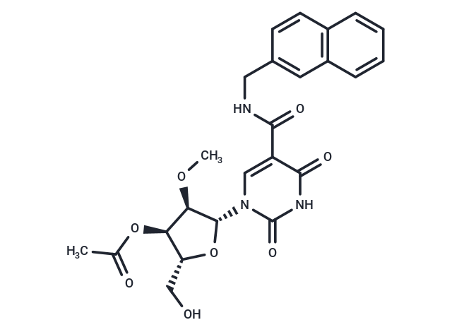 5-Naphthyl-b-methylaminocarbony-3'-O-acetyl-2'-O-methyluridine