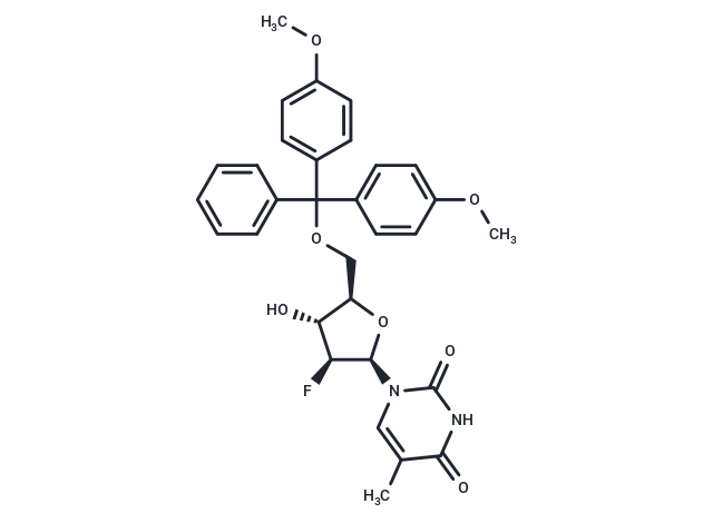 5'-O-(4,4'-Dimethoxytrityl)-2'-deoxy-2'-fluoro-5-methyl-b-D-arabinouridine