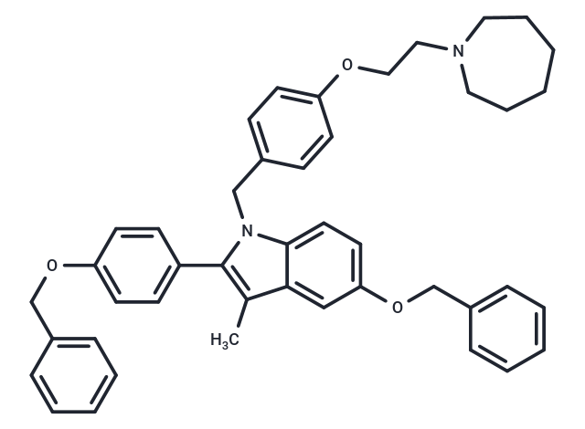 1-(4-(2-(Azepan-1-yl)ethoxy)benzyl)-5-(benzyloxy)-2-(4-(benzyloxy)phenyl)-3-methyl-1H-indole