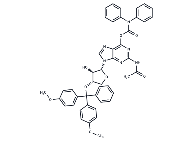 2-Acetylamino-1-{3'-O-[(4,4'-dimethoxy triphenyl)methyl]-a-L-threo furanosyl}-6-(N,N-diphenylcarbamoyloxy)-9H-purine