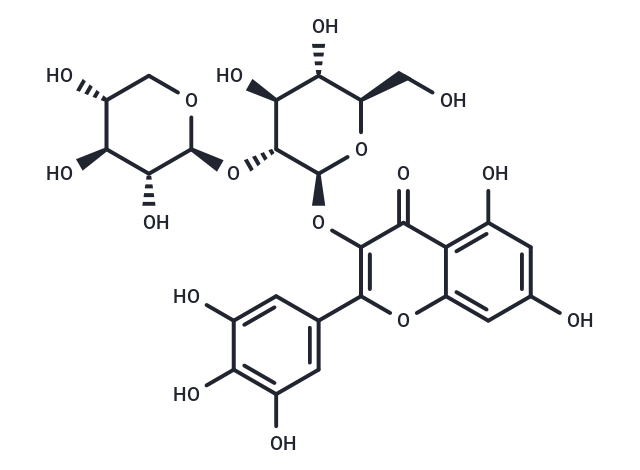 Myricetin-3-O-β-D-xylopyranosyl-(1→2)-β-D-glucopyranoside