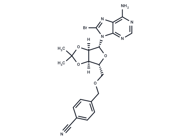 8-Bromo-5'-O-(4-cyanobenzyl)-2',3'-O-isopropylidene adenosine