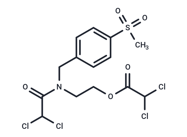 Acetic acid, dichloro-, 2-(2,2-dichloro-N-(p-(methylsulfonyl)benzyl)acetamido)ethyl ester
