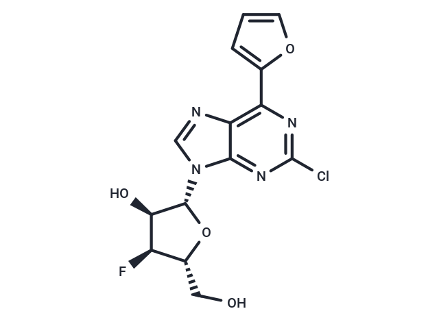 2-Chloro-6-(furan-2-yl)purine-beta-D-(3'-deoxy-3'-fluoro)riboside
