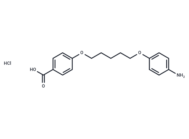Benzoic acid, p-(5-(p-aminophenoxy)pentyloxy)-, hydrochloride