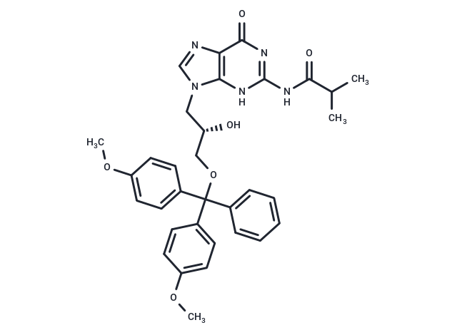 (S)-9-[3-(4,4'-Dime   thoxytrityloxy)-2-hydroxypropyl]-N2-isobutyrylguanine