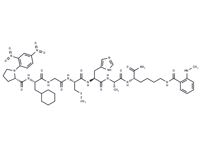 Dnp-P-Cha-G-Cys(Me)-HA-K(Nma)-NH2