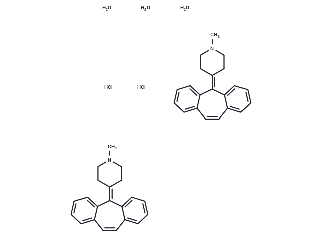 Cyproheptadine hydrochloride sesquihydrate