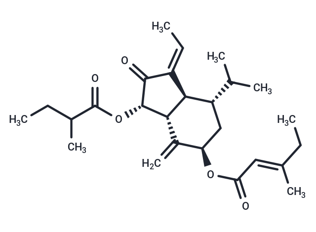 7beta-(3-Ethyl-cis-crotonoyloxy)-1alpha-(2-methylbutyryloxy)-3,14-dehydro-Z-notonipetranone