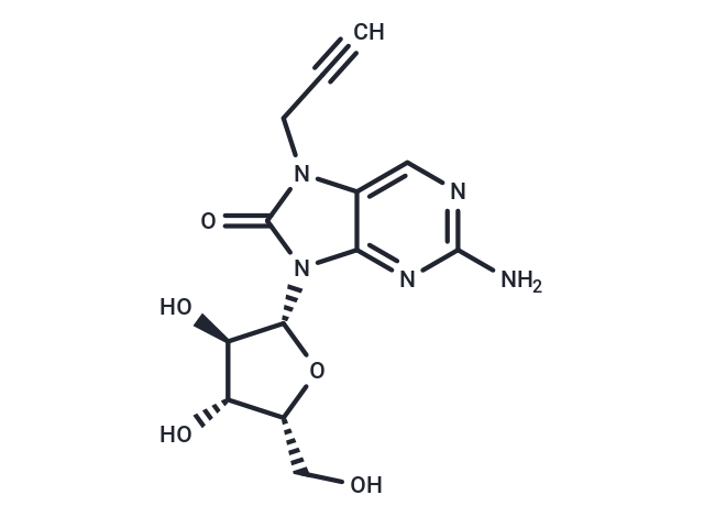 2-Amino-7-propargyl-7,8-dihydro-8-oxo-9-(beta-D-xylofuranosyl)purine
