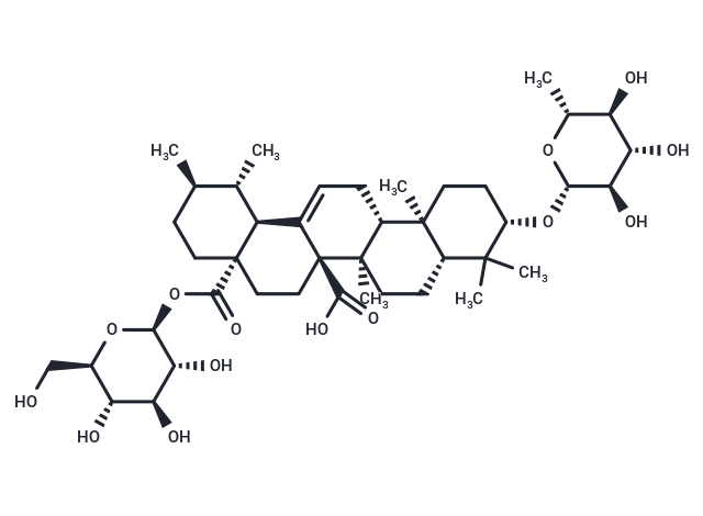 Quinovic acid 3-O-(6-deoxy-beta-D-glucopyranoside) 28-O-beta-D-glucopyranosyl ester