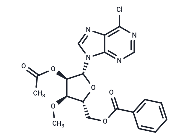 9-(2'-O-Acetyl-5'-O-benzoyl-3'-O-methyl-beta-D-ribofuranosyl)-6-chloropurine