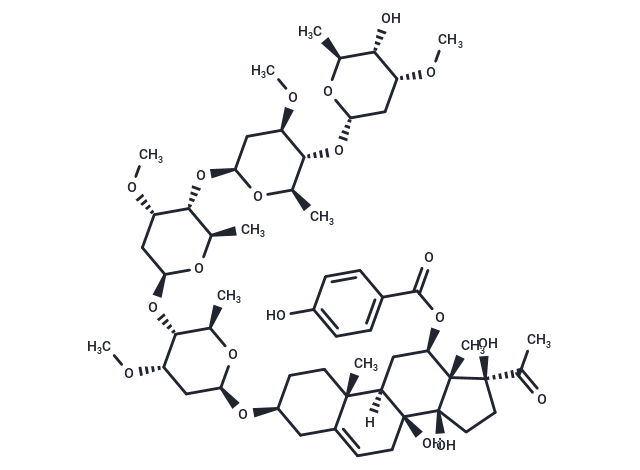 Qingyangshengenin 3-O-α-L-cymaropyranosyl-(1→4)-β-D-oleandropyranosyl-(1→4)-β-D-cymaropyranosyl-(1→4)-β-D-cymaropyranoside