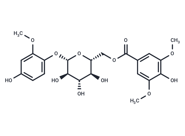 4-Hydroxy-2-methoxyphenol 1-O-(6-O-syringoyl)glucoside