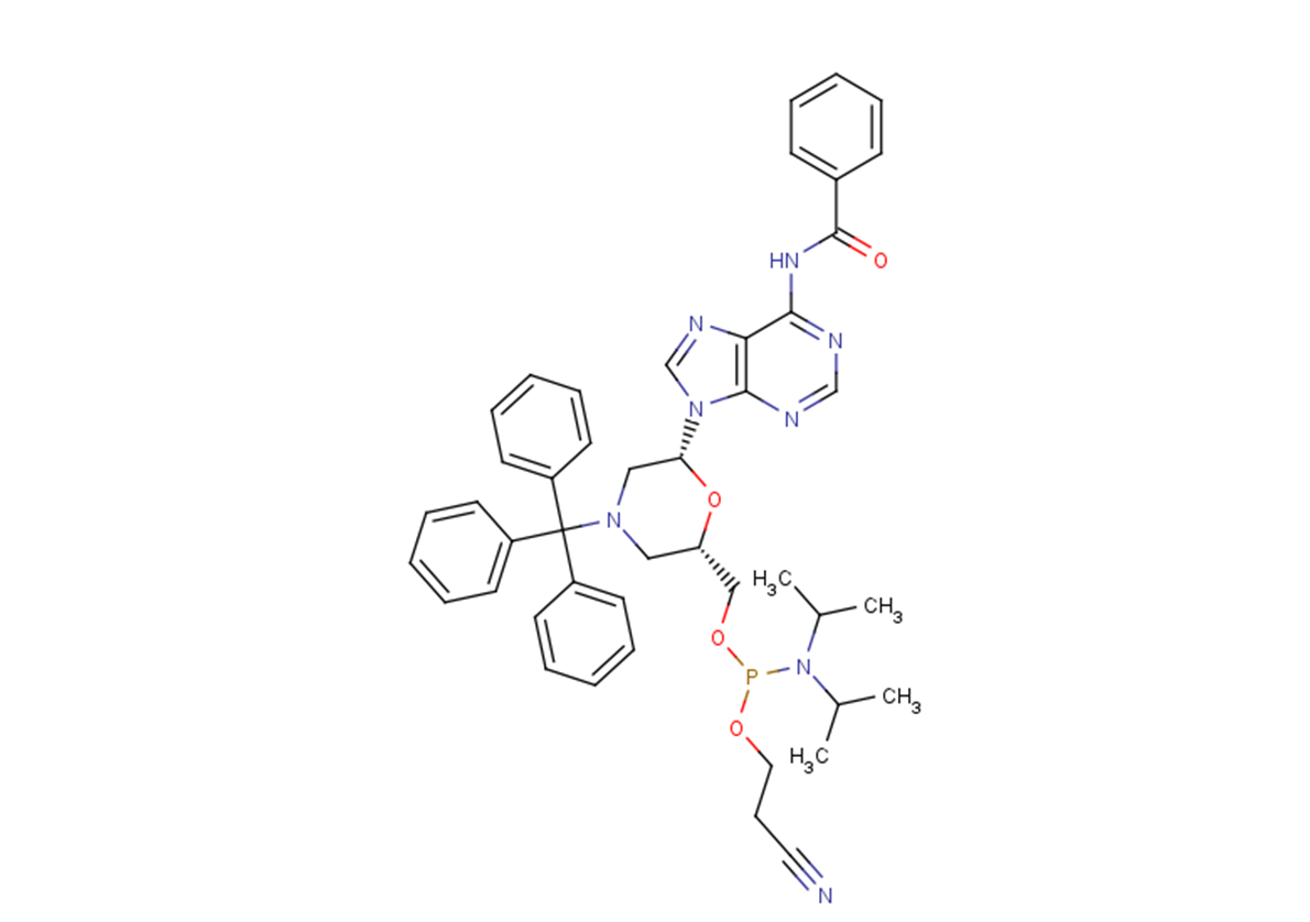 N-Trityl-N6-benzoyl-morpholino-A-5'-O-phosphoramidite