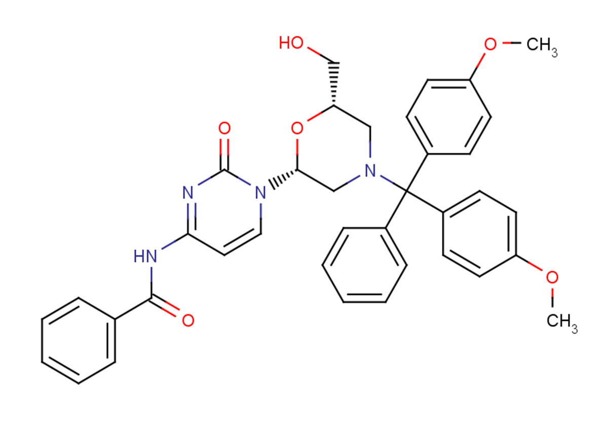 N4-Benzoyl-7'-OH-N-DMTr morpholino cytosine