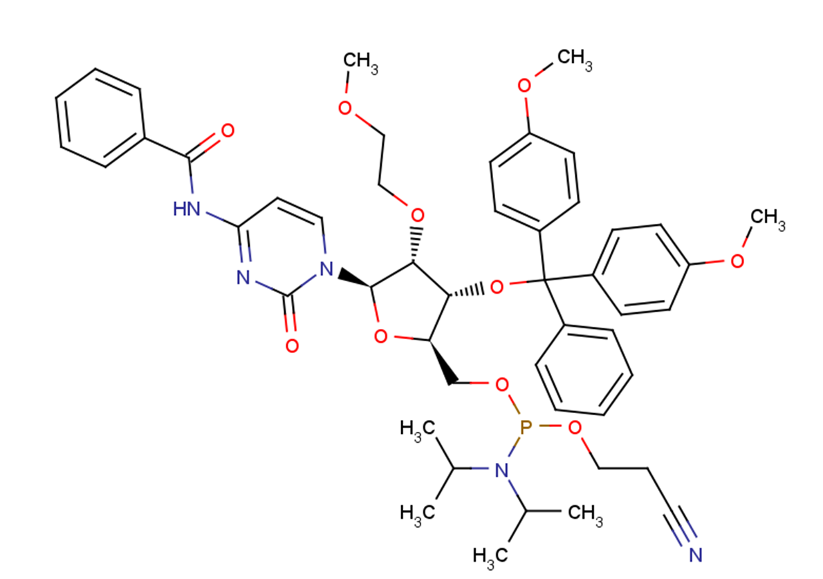 Rev 2'-O-MOE-C(Bz)-5'-amidite; N4-Benzoyl-3'-O-(4,4'-dimethoxy trityl)-2'-O-(2-methoxyethyl)cytidine-5'-CED phosphoramidite