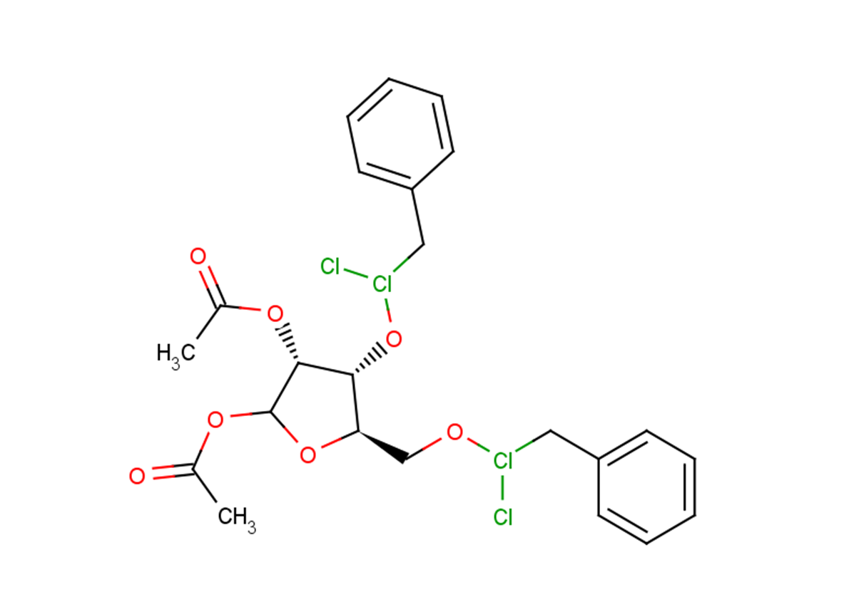 1',2'-Di-O-acetyl-3,5-bis-O-(2,4-dichlorobenzyl)-D-ribofuranoside