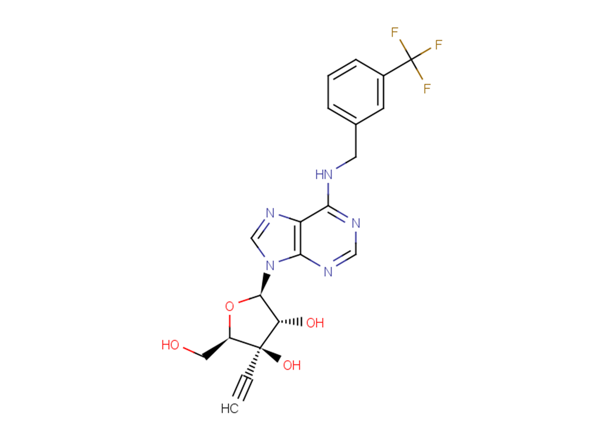 3'-beta-C-Ethynyl-N6-(m-trifluoromethylbenzyl)adenosine