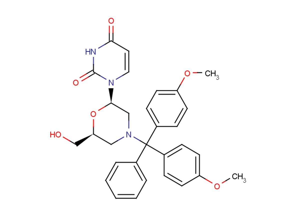 7'-OH-N-DMTr morpholino uracil