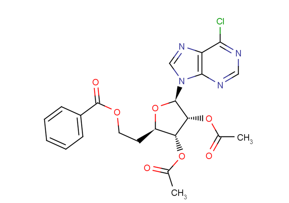 9-(2,3-Di-O-acetyl-6-O-benzoyl-5-deoxy-D-ribo-exofuranoyl)-6-chloropurine