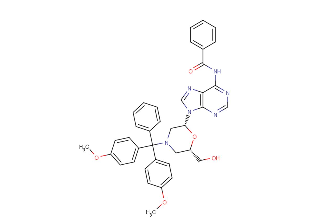 N6-Benzoyl-7'-OH-N-DMTr morpholino adenine