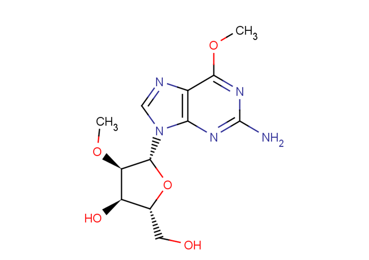 2-Amino-6-O-methyl-2'-O-methyl   purine riboside