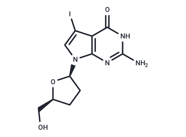 7-Iodo-2',3'-dideoxy-7-deaza-guanosine