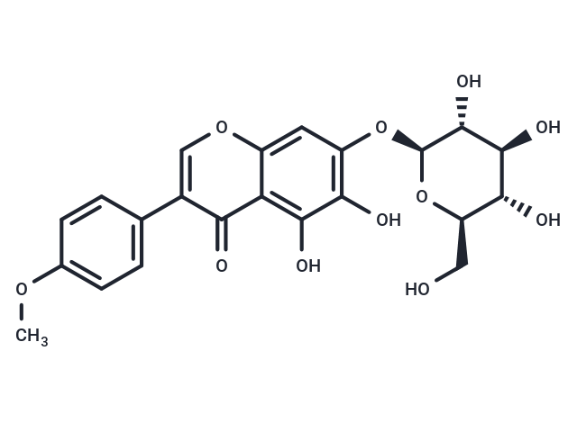 4-Methoxy-5,6-dihydroxyisoflavone-7-O-β-D-glucopyranoside