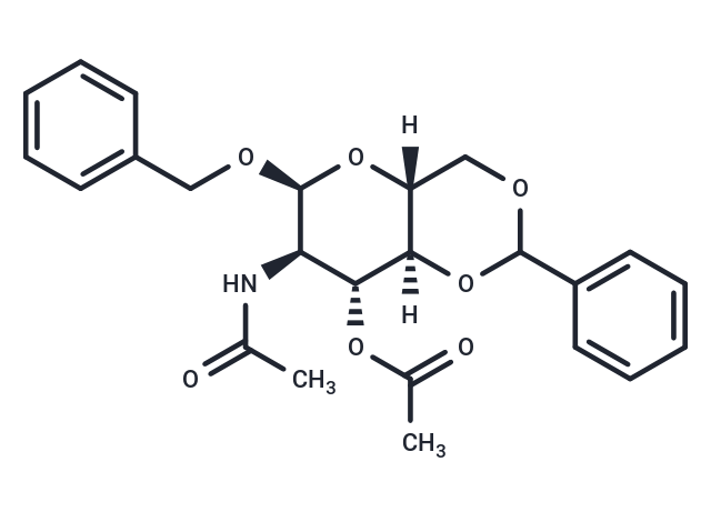 Benzyl 2-acetamido-4,6-O-benzylidene-2-deoxy-α-D-glucopyranoside 3-acetate