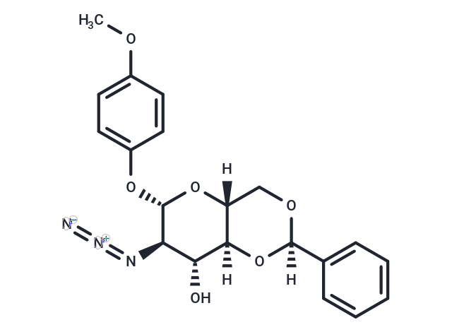 4-Methoxyphenyl 2-azido-4,6-O-benzylidene-2-deoxy-β-D-glucopyranoside