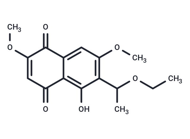 6-Ethoxyethyl-5-hydroxy-2,7-dime-thoxy-1,4-naphtoquinone