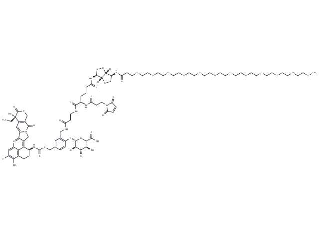 Mal((3S,3aR,6S,6aR)-Hexahydrofuro[3,2-b]furan-3,6-diamine-PEG12)-β-Glu-PAB-Exatecan