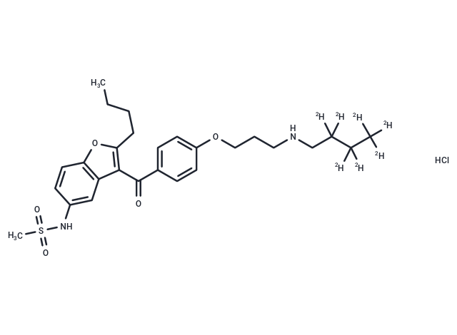 N-Desbutyl Dronedarone-d7 HCl