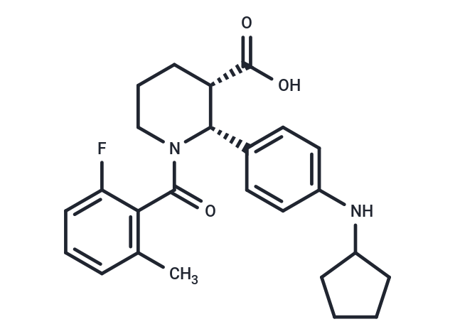 (2R,3S)-2-(4-(Cyclopentylamino)phenyl)-1-(2-fluoro-6-methylbenzoyl)piperidine-3-carboxylic acid