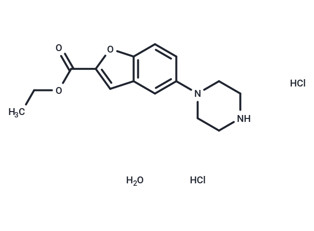 5-(1-Piperazinyl)-2-benzofurancarboxylic acid ethyl ester dihydrochloride hydrate