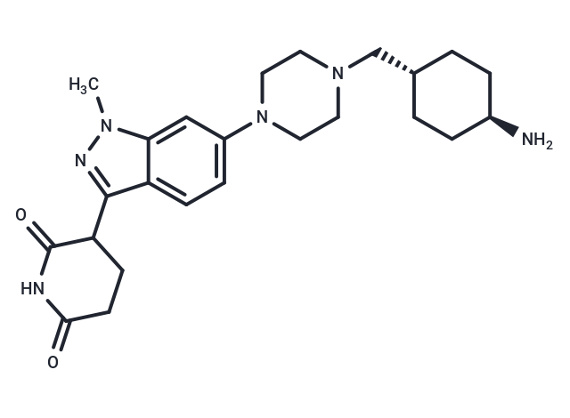 Dione-piperidine-indazol-piperazin-cyclohexyl-NH2