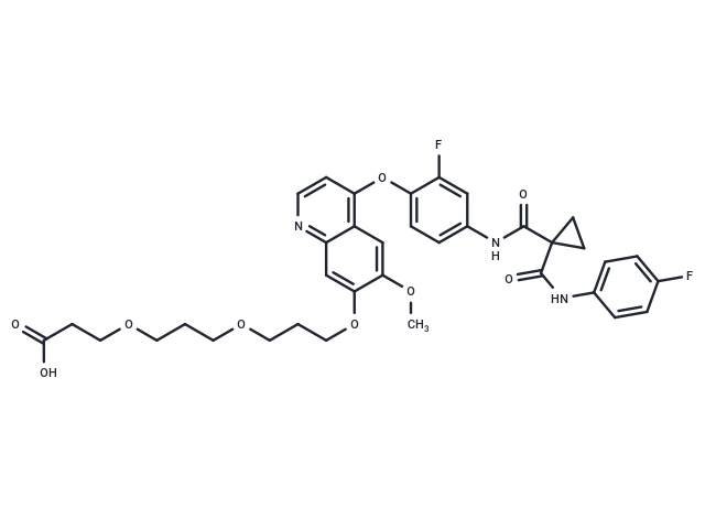 3-Fluoro-desmethyl-cabozantinib-C3-O-C3-PEG-acid