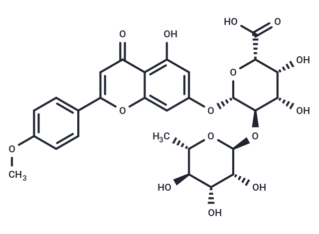 Acacetin 7-[rhamnosyl-(1->2)-galacturonide]