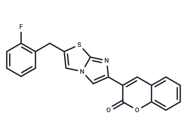 3-[2-[(2-Fluorophenyl)methyl]imidazo[2,1-b]thiazol-6-yl]-2H-1-benzopyran-2-one