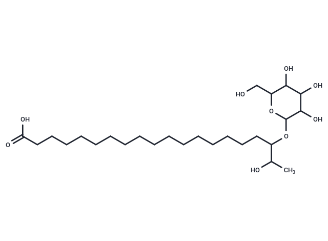 19-hydroxy-18-{[3,4,5-trihydroxy-6-(hydroxymethyl)oxan-2-yl]oxy}icosanoic acid