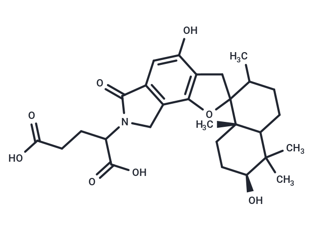 2-[(6'S,8'aS)-4,6'-dihydroxy-2',5',5',8'a-tetramethyl-6-oxo-3,3',4',4'a,5',6,6',7,7',8,8',8'a-dodecahydro-2'H-spiro[furo[2,3-e]isoindole-2,1'-naphthalen]-7-yl]pentanedioic acid