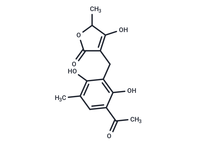 3-[(3-acetyl-2,6-dihydroxy-5-methylphenyl)methyl]-4-hydroxy-5-methyl-2,5-dihydrofuran-2-one