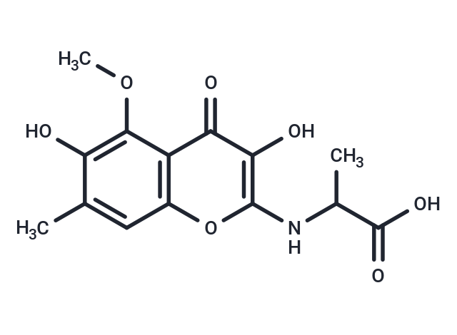 2-[(3,6-dihydroxy-5-methoxy-7-methyl-4-oxo-4H-chromen-2-yl)amino]propanoic acid
